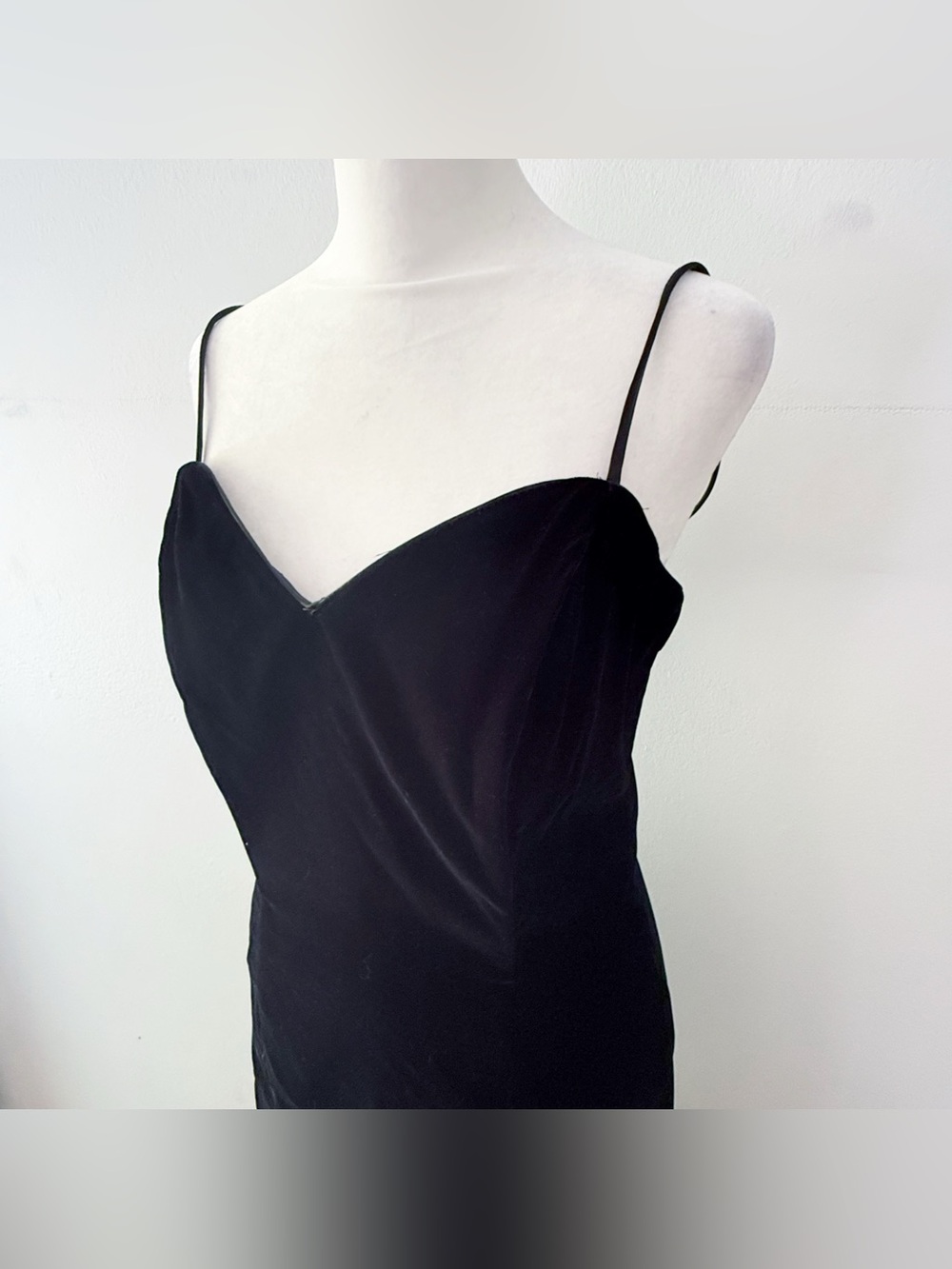 Vintage Women Y2K 90s Velvet Maxi Dress Size 9/10 Event Party Evening Cocktail - Picture 2 of 6